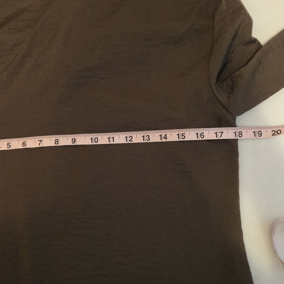 Cabi Icon Blouse Wren Brown Ruffle Blouse Small - Picture 7 of 9